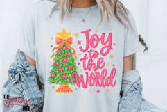 Joy To The World Png, Pink Coquette Christmas Sublimation Product Image 2