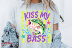 Kiss My Bass PNG, Funny Fishing Quotes Sublimation Product Image 3