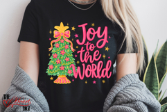 Joy To The World Png, Pink Coquette Christmas Sublimation Product Image 3