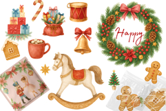 Christmas Watercolor Clipart Hand-Painted Illustrations Product Image 7