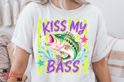 Kiss My Bass PNG, Funny Fishing Quotes Sublimation Product Image 1
