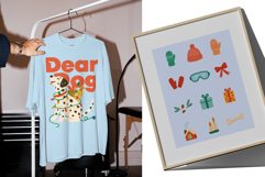 Cozy Winter Dogs Clipart Hand-Painted Cute Puppy Product Image 6