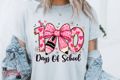 100 Days of School PNG, Pink School PNG, Coquette Pencil Product Image 3