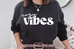 Cozy Vibes Svg, Cozy Season Svg, Retro Winter Shirt Svg Product Image 1