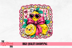 Funny Lemons PNG, Happy Lemon Digital Design, Smiling Lemons Product Image 1