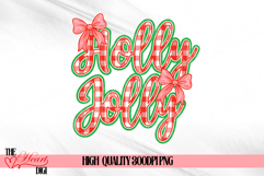 Red Holly Jolly Christmas PNG, Green Christmas Festive PNG Product Image 1