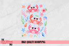 Striped Brushstroke Crab PNG, Preppy Beach Sublimation PNG Product Image 2