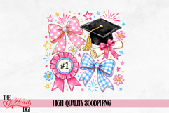 Preppy Graduation Png, Coquette Graduate Sublimation Design Product Image 1