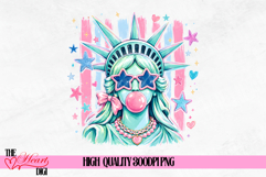 Preppy Brushstrokes Statue of Liberty PNG, 4th of july PNG Product Image 2