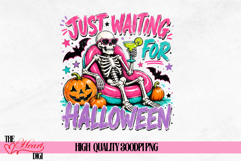 Summer Skeleton PNG, Just Waiting for Halloween PNH Product Image 1