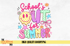 School Out for Summer PNG, Colorful School Quote PNG Product Image 1