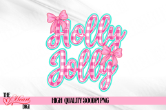 Holly Jolly Christmas PNG, Preppy Christmas Png Product Image 1