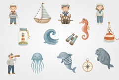 Marine Animals Clipart 14 PNG Illustrations in Children’s Product Image 5