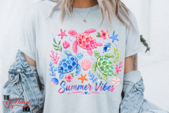 Summer Vibes PNG, Turtles PNG, Colorful Summer PNG Product Image 3