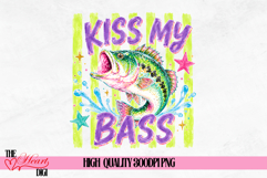 Kiss My Bass PNG, Funny Fishing Quotes Sublimation Product Image 2