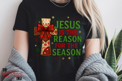 Jesus Is The Reason For The Season PNG, Preppy Christmas PNG Product Image 2