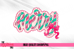 Peppermint Merry PNG, Cute Christmas Sublimation Design Product Image 1