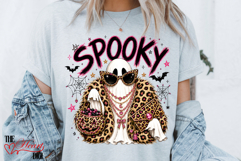 Glam Halloween Ghost PNG, Leopard Print Coquette Ghost PNG Product Image 2