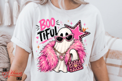 Boo Tiful Ghost PNG, Pink Glam Ghost Sublimation, Trend Hall Product Image 2