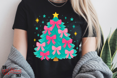 Pink Bow Coquette Christmas Tree PNG, Holiday Vibes Png Product Image 4