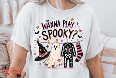 Wanna Play Spooky png, Halloween Sublimation, Kids Halloween Product Image 4