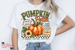 Retro Pumpkin Patch PNG, Trendy Fall Sublimation Design Product Image 4