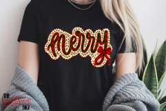 Merry Gingham PNG, Red Christmas Coquette Bow Sublimation Product Image 3