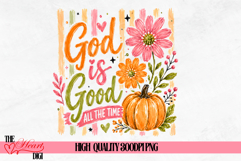 God is Good All The Time PNG, Retro Christian Shirt PNG Product Image 1