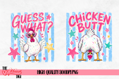 Guess What Chicken Butt PNG Bundle, Funny Preppy Sublimation Product Image 4