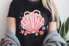 Seashell PNG, Girly Beach Sublimation Design, Coquette Shell Product Image 4