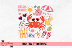 Crab Summer Time PNG, Summer Beach T-shirt Sublimation PNG Product Image 2