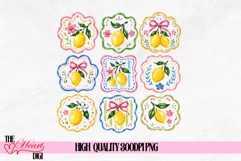 Lemons Frame PNG, La Dolce Vita Design, Retro Summer Fruit Product Image 1