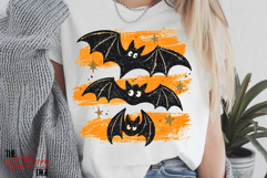 Halloween Bats Stripes PNG, Distressed Bat Shirt Design Product Image 4