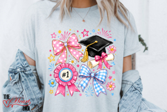 Preppy Graduation Png, Coquette Graduate Sublimation Design Product Image 2