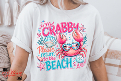 Funny Beach PNG, If Crabby Please Return To The Beach PNG Product Image 4