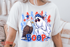 Boop Eagle Png, Funny Patriotic Ghost Shirt Design Product Image 4