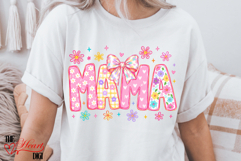 Coquette Preppy MAMA PNG, Pink Coquette Mama Writing PNG Product Image 4