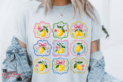 Lemons Frame PNG, La Dolce Vita Design, Retro Summer Fruit Product Image 3