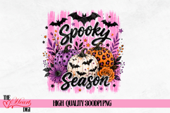 Preppy Spooky Season PNG, Preppy Flower Pumpkins Sublimation Product Image 1