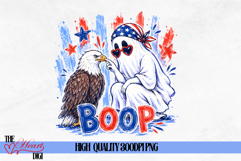 Boop Eagle Png, Funny Patriotic Ghost Shirt Design Product Image 1