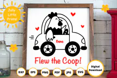 Flew the Coop SVG | Funny Chicken Retirement Cut File Product Image 1