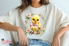Coquette Bow Chick PNG, Cute Easter Chick T-shirt PNG Product Image 3