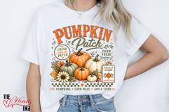 Pumpkin Patch PNG, Retro Autumn Shirt Design, Farm Fresh PNG Product Image 2