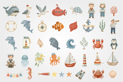 Large set of cute sea illustrations Product Image 8