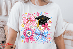 Preppy Graduation Png, Coquette Graduate Sublimation Design Product Image 3