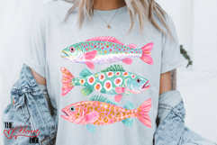 Coastal Fish PNG, Preppy Fish Shirt Design, Colorful Fishes Product Image 4