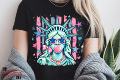 Preppy Brushstrokes Statue of Liberty PNG, 4th of july PNG Product Image 4