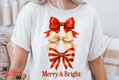 Christmas Coquette Bows PNG, Coquette Christmas png Product Image 5