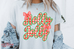 Red Holly Jolly Christmas PNG, Green Christmas Festive PNG Product Image 2