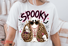 Glam Halloween Ghost PNG, Leopard Print Coquette Ghost PNG Product Image 3
